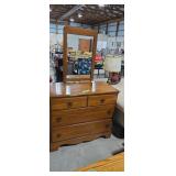Vintage Maple dresser with mirror