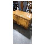 Oak cedar line blanket chest