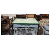 Enamel top kitchen table with drawer