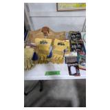 Work gloves clamps etc