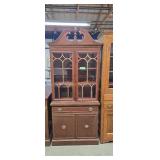 Vintage mahogany China closet think 34x16 x80