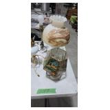 Oil lamps and table lamp