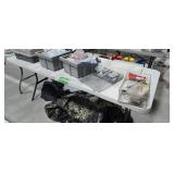 Fishing items tackle boxes camouflage bag under