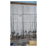 Lot of fishing rods