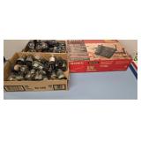 Vintage vacuum tubes and telephone