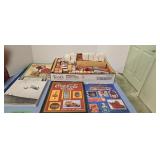 Vintage vacuum tubes and books as shown