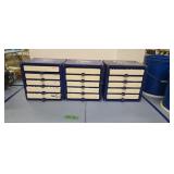 Three plastic organizing cabinets