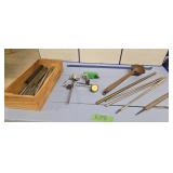 Lead pot ladles gauges etc as shown