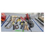 Hammers bolt cutters trowels skill saw drill