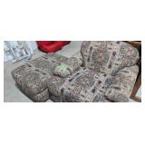 Living room chair with ottoman
