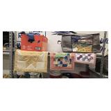 Plastic storage containers jars linens etc