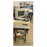 Vintage pro type typewriter with monitor