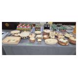 Large lot of Franciscan Ware Apple pattern a few