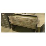 Metal map storage cabinet four-drawer