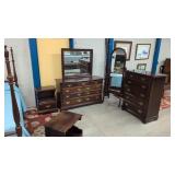 Five-Piece Cherry bedroom suit queen size poster