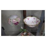 Pair of hand painted bowls large bowl is limage