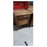 Oak stand with drawer and lift door