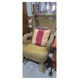 Antique wicker rocking chair