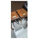 Pair of small queen and style tables