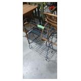 Small vintage metal bookshelf