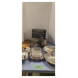 Silver Plated Serving Items Brass Spittoon Small