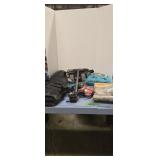 Gun case battery operated chainsaw LED light etc