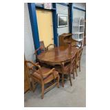 Mcm dining room table six chairs and one table