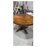 Mahogany round console table 48-in diameter