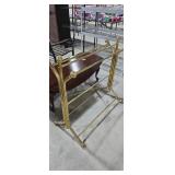 Brass quilt rack