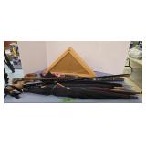 Umbrella and flag display case