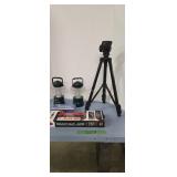 Lanterns tripod GM cell battery AR-15 cleaning mat