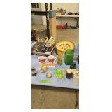Kitchen utensils glassware as shown