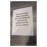 Notice you must bring your own help for loading