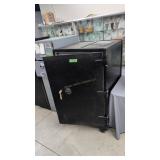 Large black safe on wheels 32 x30 x53