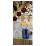Canister set stemware glassware etc