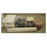 Storage cabinets hassock propane heater as shown