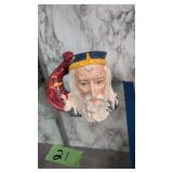 Large Royal Dalton Toby mug Merlin