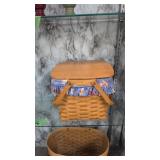Large longaberger handled basket with liner