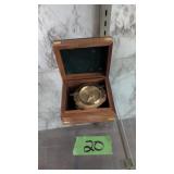 Brass compass needle lock