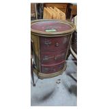 Paint decorated cabinet 29 in tall