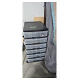 Roll Around Plastic Storage Cabinet With