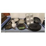 Kitchen items roasters frying pans etc