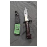 Military knife with sheath