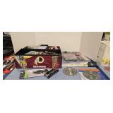 Redskin tool box with tools drill bits saw b