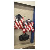 Pair of patriotic leather jackets medium and XL