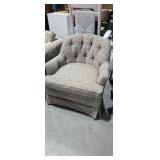 Barrel back upholstered chair