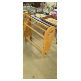 Wooden quilt rack