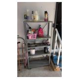 metal shelf 30 in wide and contents