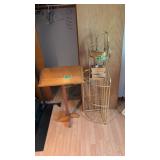 Lectern And Brass Corner Stand