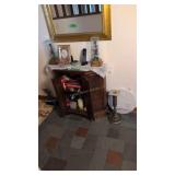 Small Cabinet With Candles Flowers Etc Angel